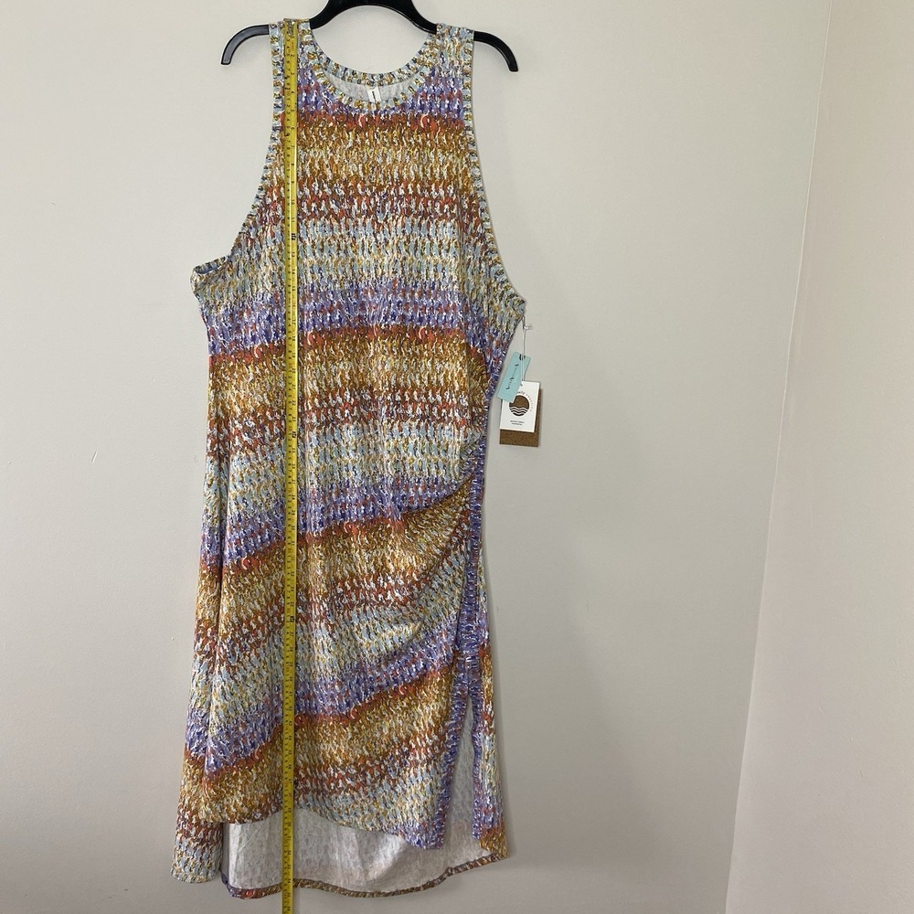 Daily Practice Anthropologie Tank Maxi Dress 3X Ruched Boho Beachy Resort Hippie - Picture 8 of 16